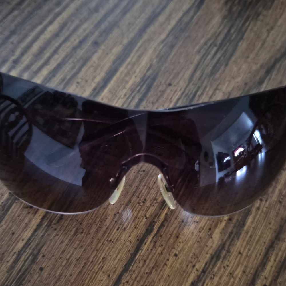 Prada Translucent Brown Shield Sunglasses - image 1